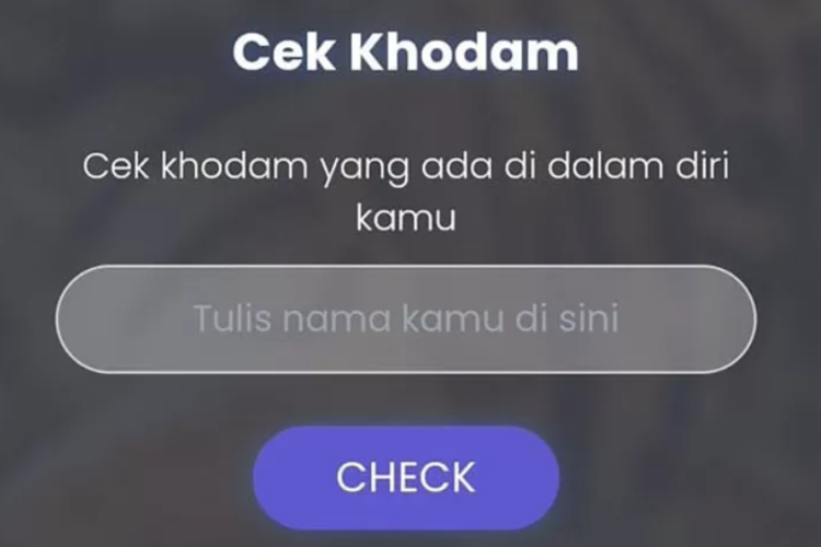 Link Cek Khodam Viral TikTok dan Cara Mainnya, Gokil! Lagi Digandrungi Para Konten Kreator