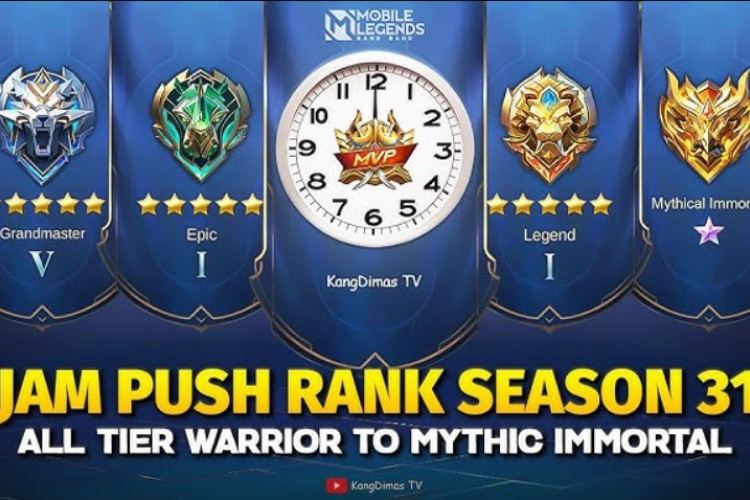 �Jam Push Rank Winstreak Mobile Legend Season 33 Terbaru 2024, Ikuti Juga Tisp Supaya Mudah MVP!