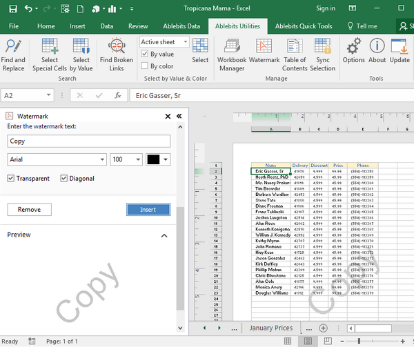 Fungsi Watermark di Microsoft Excel