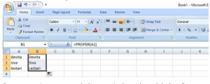 Mengubah Huruf Pertama Menjadi Huruf Besar di Excel